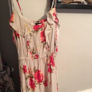 Floral mid length dress.